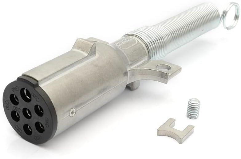 MIOKCALE Store Heavy Duty 7 Pin Round Trailer Connector - 7 Way Trailer Plug - Semi Trailer Plug - Image 1